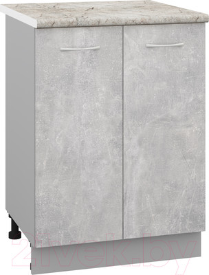 Шкаф-стол кухонный Кортекс-мебель Корнелия Лира НШ60р (ателье светлый/марсель)