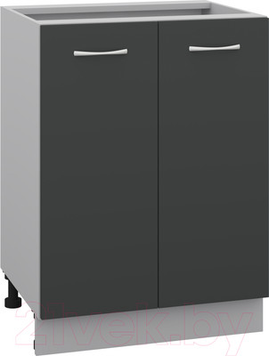 Шкаф-стол кухонный Кортекс-мебель Корнелия Лира НШ60р без столешницы (антрацит)