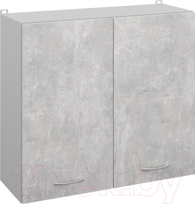 Шкаф навесной для кухни Кортекс-мебель Корнелия Лира ВШ80 (ателье светлый)