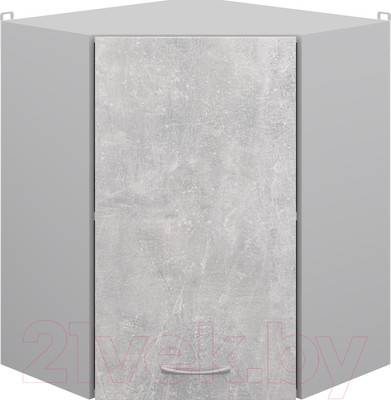 Шкаф навесной для кухни Кортекс-мебель Корнелия Лира ВШУ угловой (ателье светлый)