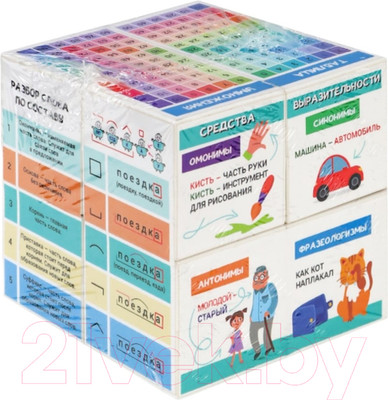 Развивающая игрушка РЫЖИЙ КОТ Шпаргалка школьника / КУБ-1378