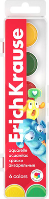 Акварельные краски Erich Krause Jolly Friends / 61365 (6цв)