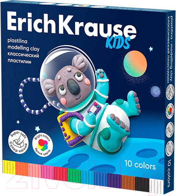 Пластилин Erich Krause Kids Space Animals / 61331 (10цв)