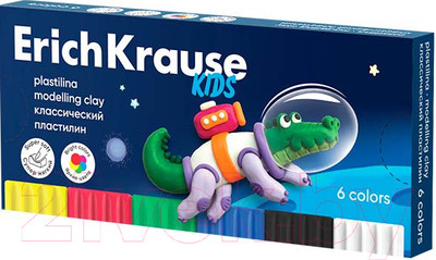 Пластилин Erich Krause Kids Space Animals / 61330 (6цв)
