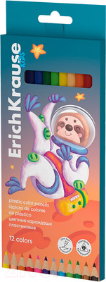 Набор цветных карандашей Erich Krause Kids Space Animals / 61782 (12цв)