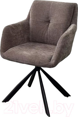 Стул M-City Федерико Данс 180 градусов поворотный / 480M05668 (Nordic 35 серо-коричневый/черный)
