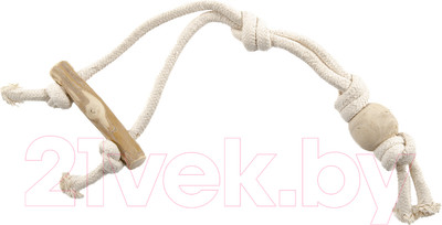 Игрушка для собак Coffee Wood Канатный грейфер с кофейной палочкой и шариком / ROPETUG/CW