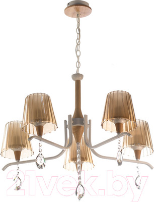 Люстра Aitin-Pro НСБ 01-5x60-105 / NH5315/5 (белый/дерево)