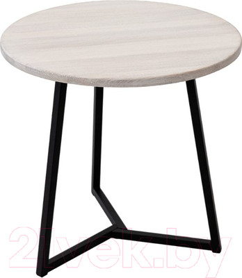 Журнальный столик Stal-Massiv SMT-60 (дуб беленый/черный)