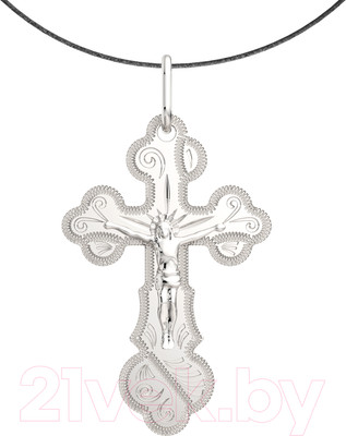 Крестик из серебра ZORKA 0520009.01.REL (со шнуром 55см)