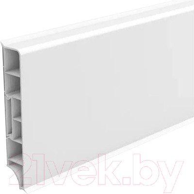 Плинтус Ideal Дюра 001 прямоугольный 80мм (2.2м, белый)