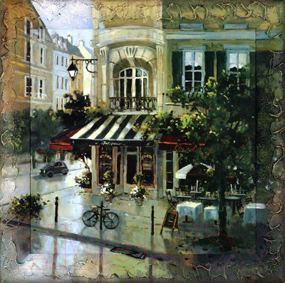 Картина Декарт Улицы после дождя-1 8Л3097 (в раме)