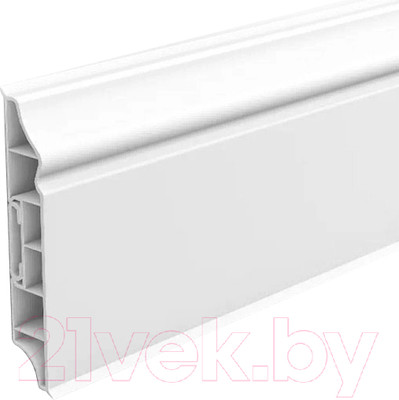 Плинтус Ideal Дюра 001 фигурный 80мм (2.2м, белый)