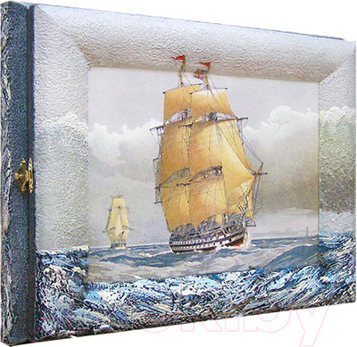 Ключница настенная Декарт Парусник на море 8Л0649