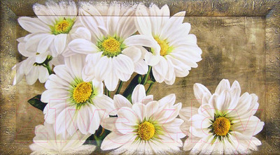 Картина Декарт Белые ромашки 8Л2392 (в раме)