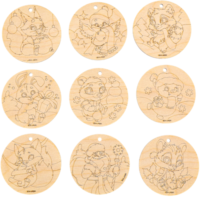 Набор заготовок для творчества Лесная мастерская Новый год! Шары / 9911860