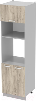 Шкаф-пенал кухонный Интерлиния Компо ПШД-№18-2145 (дуб серый)