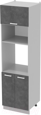 Шкаф-пенал кухонный Интерлиния Компо ПШД-№18-2145 (бетон портленд)
