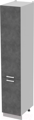 Шкаф-пенал кухонный Интерлиния Компо НШП-№2-2145 (бетон портленд)