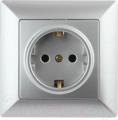 Розетка INTRO Solo 4-202-03 / Б0053651 (алюминий)