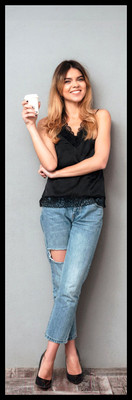 Зеркало Emze Line 160x50 / LINE.160.50.СНЕ (черный)