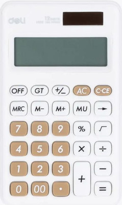 Калькулятор Deli Easy / EM120 (белый)