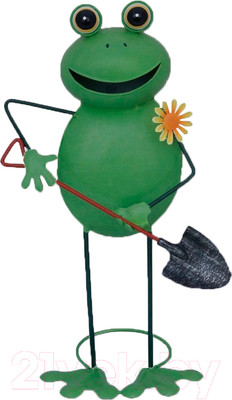 Фигурка для сада Klesto Лягушка рабочий с лопатой Z27061