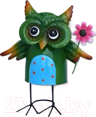 Фигурка для сада Klesto Совушка с цветком Z26971B