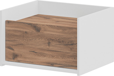 Прикроватная тумба Мебель-Неман Модена МН-048-06-Ц3  (дуб эллисон темный/белый гладкий)