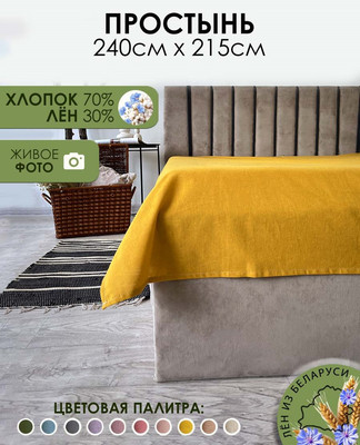 Простыня Mio Tesoro 220x215 Лен220Пр-5