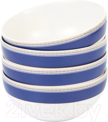 Набор салатников Gipfel Orpheus 51554 (4шт, белый/синий)