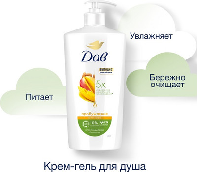 Гель для душа Dove Манго и миндаль (610мл)