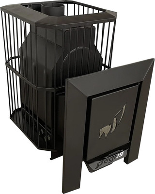 Печь-каменка Пегас 16 эконом сетка (короткая топка)