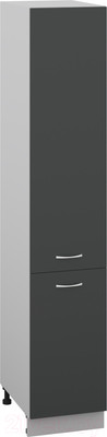 Шкаф-пенал кухонный Кортекс-мебель Корнелия Лира НШП40 (антрацит)
