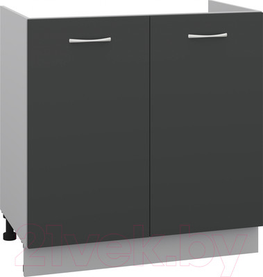 Шкаф под мойку Кортекс-мебель Корнелия Лира НШ80м (антрацит)