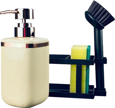 Дозатор моющего средства с подставкой для губки Lenardi 146-022