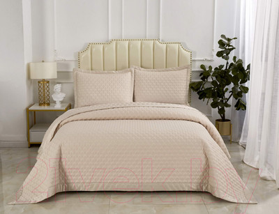 Набор текстиля для спальни Sofi de Marko Роксалана 160x220 / Пок-Рк2-160x220 (кремовый)