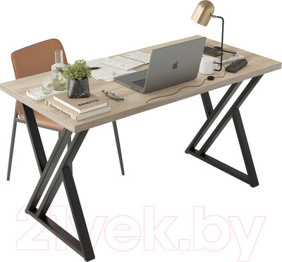 Письменный стол Domus Гранд / 12.016.403.07 (вяз светлый/металл черный)