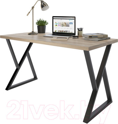 Письменный стол Domus СП014 / 12.014.403.07 (вяз светлый/металл черный)