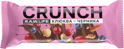Набор протеиновых батончиков R.A.W. Life Crunch Клюква-Черника (12x40г)