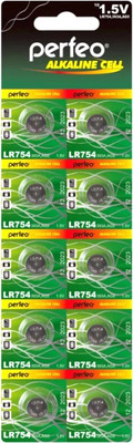 Комплект батареек Perfeo AG5 LR754/10BL