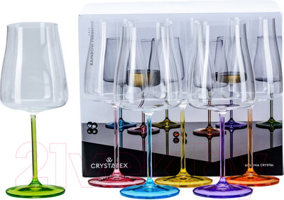 Набор бокалов Bohemia Crystalex Rainbow 40950/38335/400 (6шт)