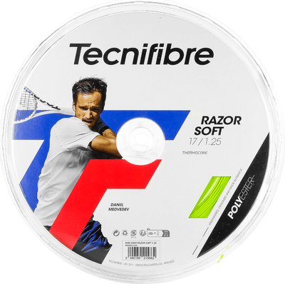 Струна для теннисной ракетки Tecnifibre Razor Soft / 04RRAS125L (200м, зеленый)