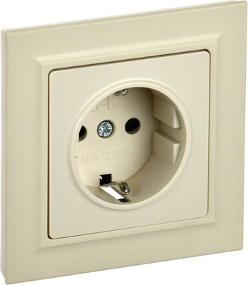 Розетка IEK Brite BR-R14-16-K10-F (бежевый)