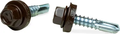 Саморез ЕКТ Кровельный SRW-R 5.5х25 сверло РТ3 RAL 8017 / V023078 (темно-коричневый)