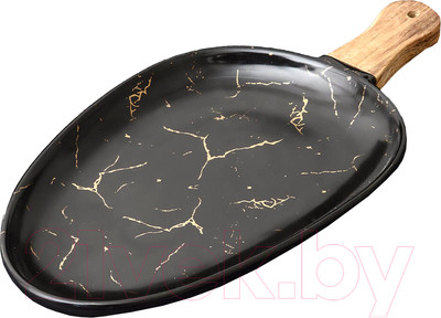 Блюдо ЭСТЕТ Золотой мрамор микс / ЭТ-73637