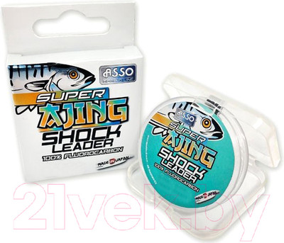 Леска флюорокарбоновая Asso Super Ajing Shock Leader Std 100% Fluorocarbon 0.104мм (30м)