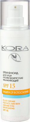 Флюид для лица Kora Увлажняющий для лица и кожи вокруг глаз SPF 15 (30мл)