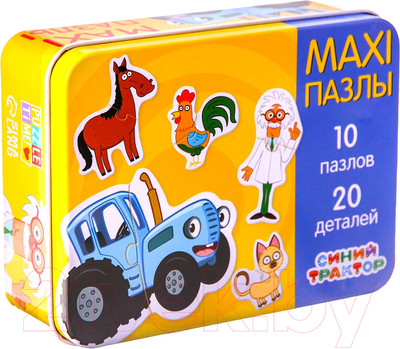 Развивающая игра Синий трактор Макси. 10 пазлов / 7701947