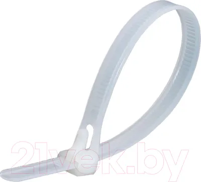 Стяжка для кабеля Fortisflex КСР 56183 (100шт, белый)